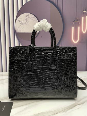 YSL SAC DE JOUR SMALL IN CROCODILE EMBOSSED LEATHER