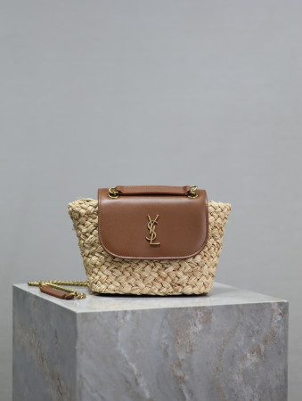 YSL Mini manon (raffiaaged vegetable tanned leather) 774269 23x12x6cm