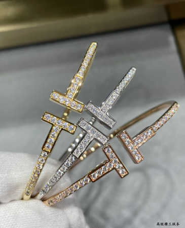 Tiffany & Co. Double T Diamond Half Bracelet