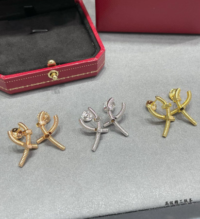 Cartier Cross Screw Earrings
