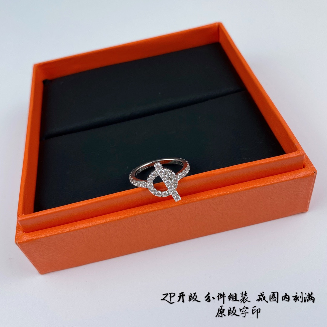 Hermès OT Buckle Full Diamond Ring