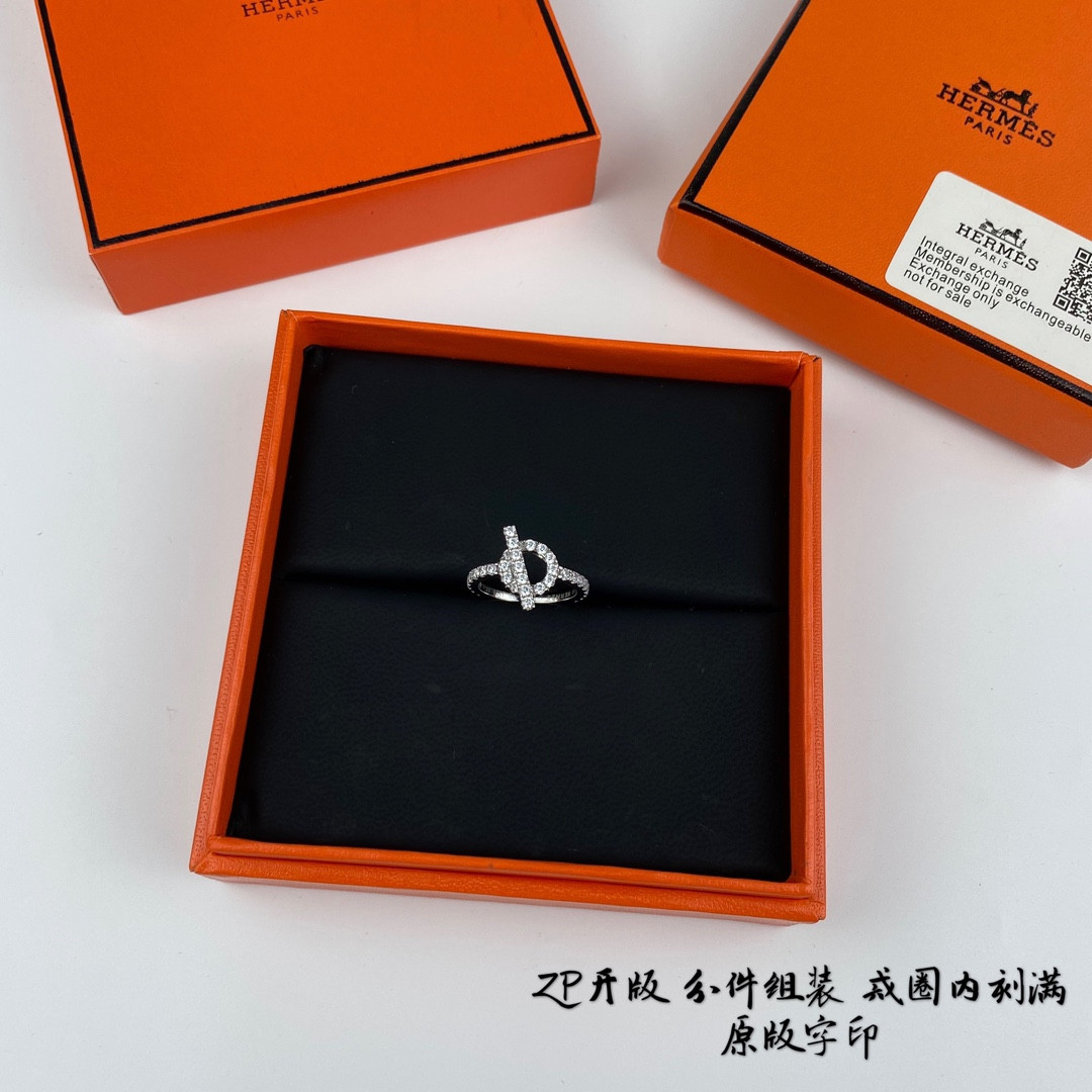 Hermès OT Buckle Full Diamond Ring