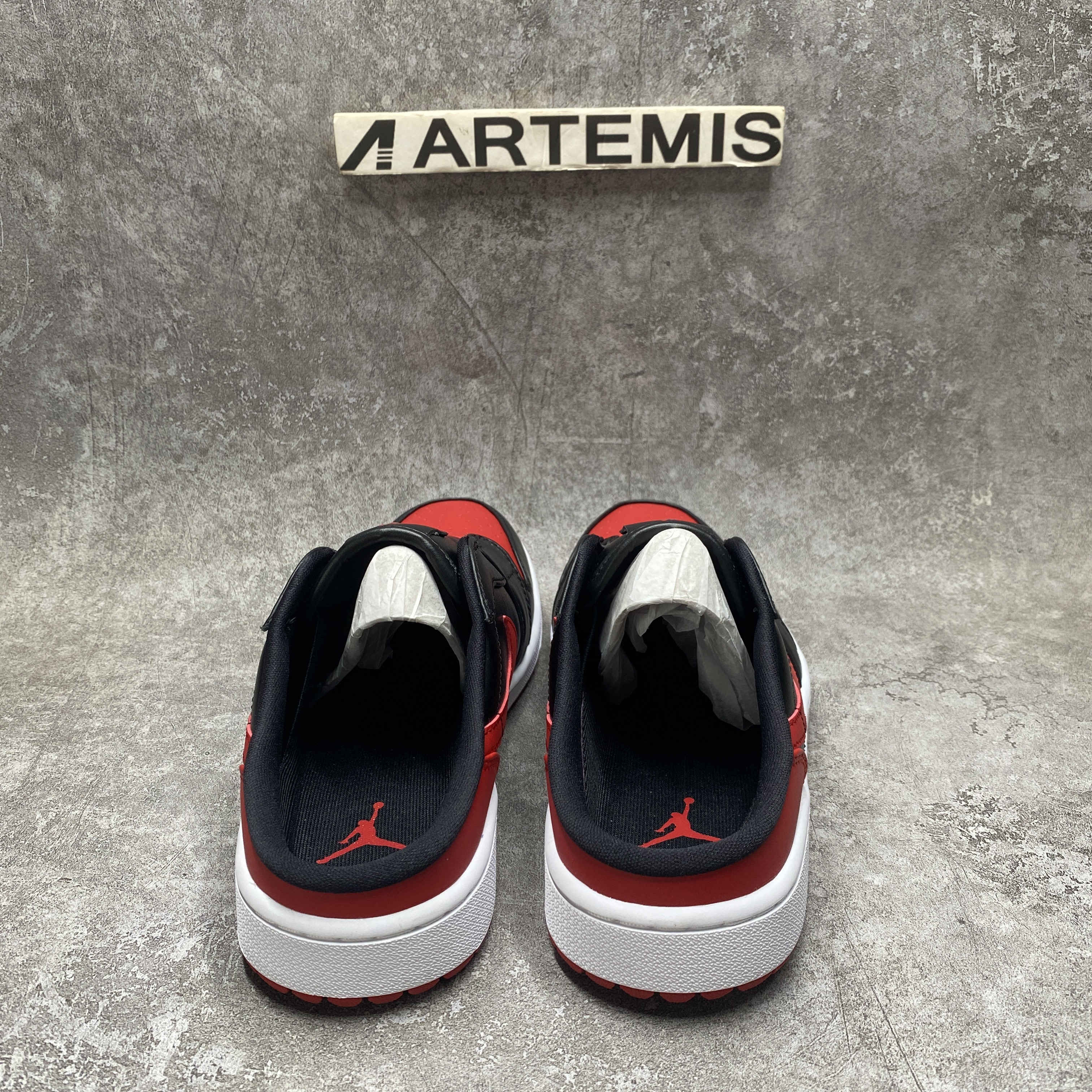 UA Jordan 1 Mule Golf Bred