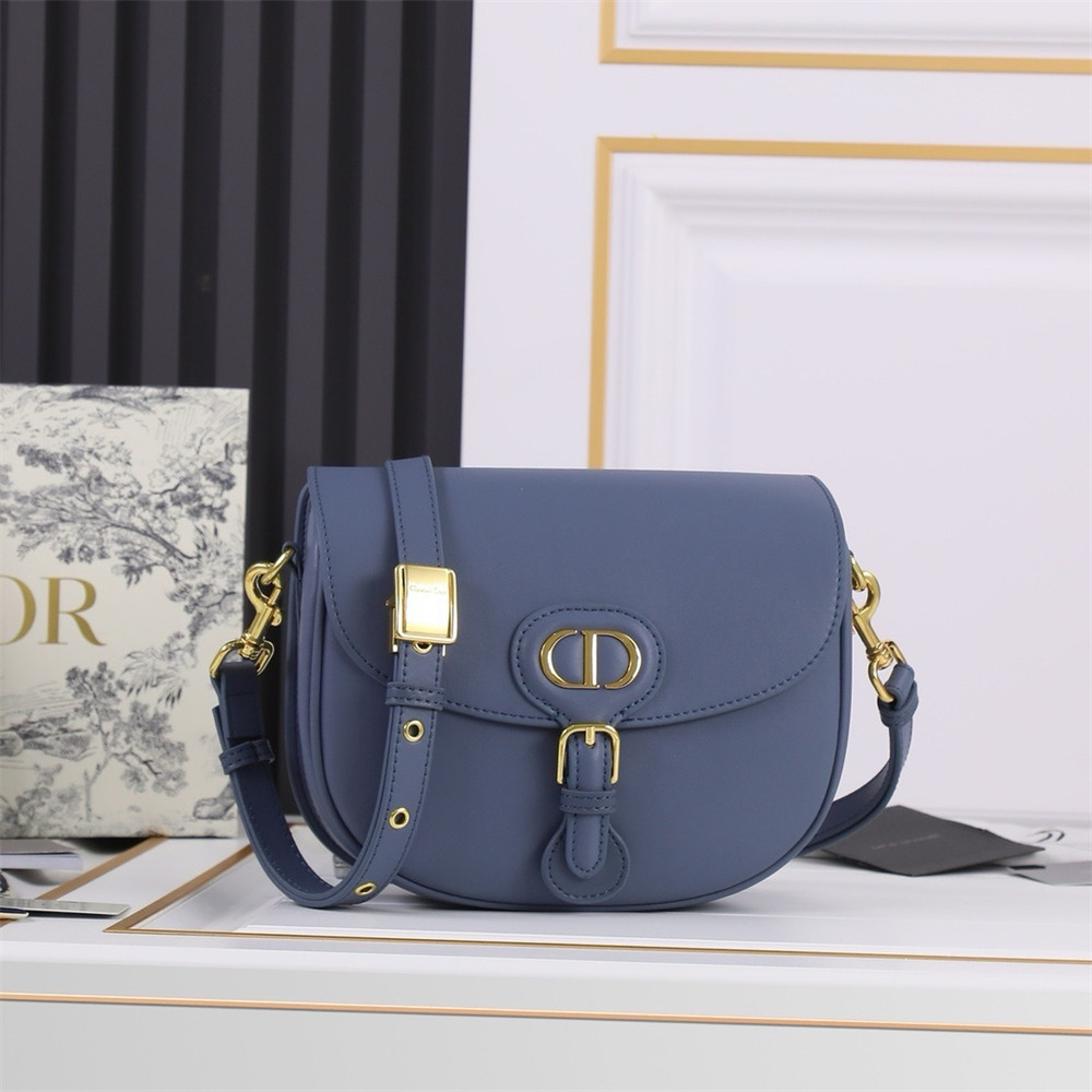 MEDIUM DIOR BOBBY BAG Navy Box Calfskin
