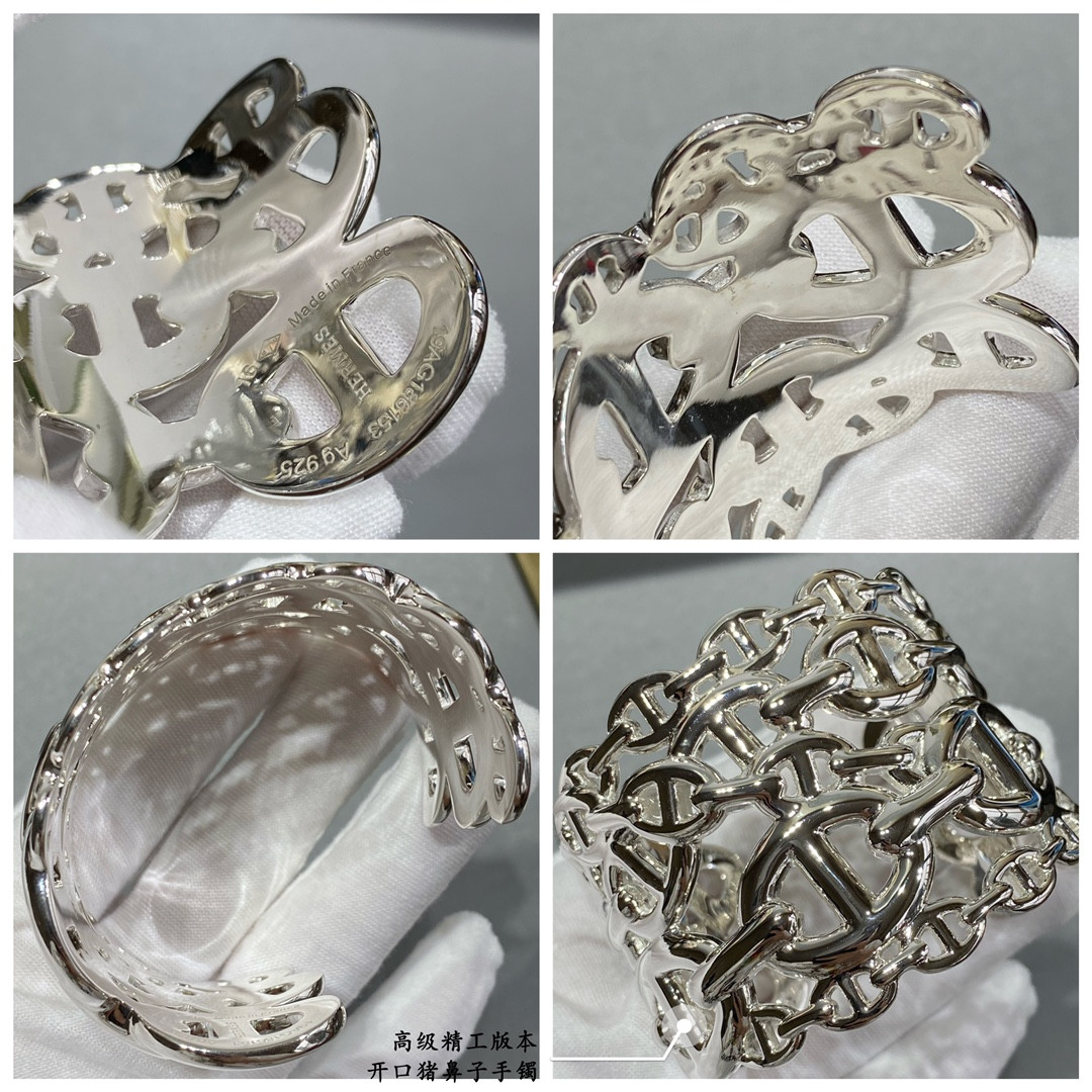 Hermes Open pig nose Bracelet