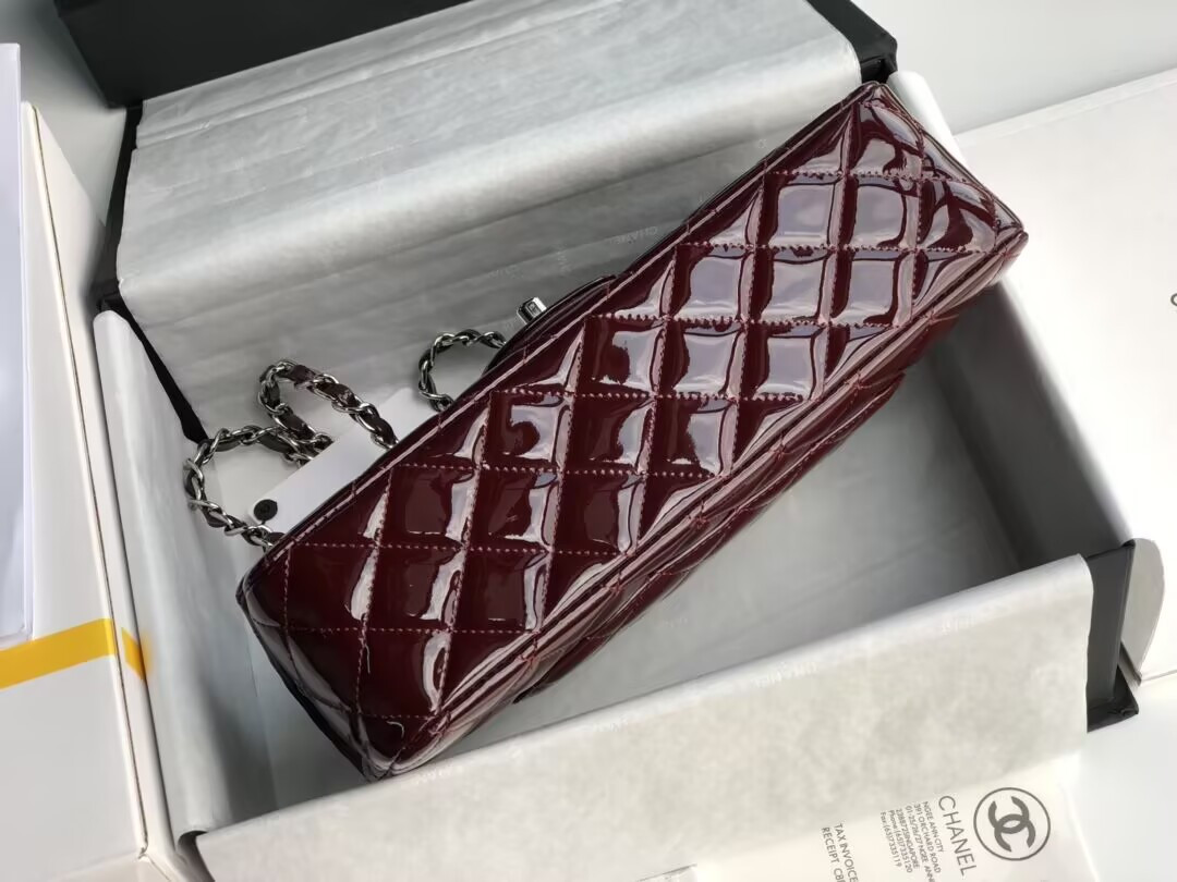 Chanel  Classic Flap Bag Burgundy 25cm