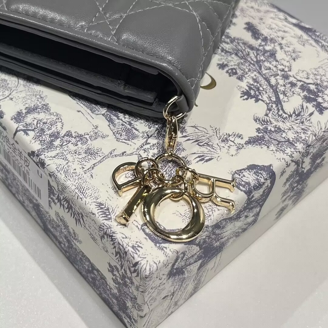 Dior Mini Lady Dior Gardenia Wallet 11x9x3cm