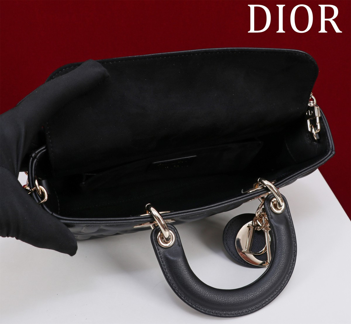 Dior Medium Lady D-Joy Bag Latte Graphic Cannage 26 x 13.5 x 5 cm