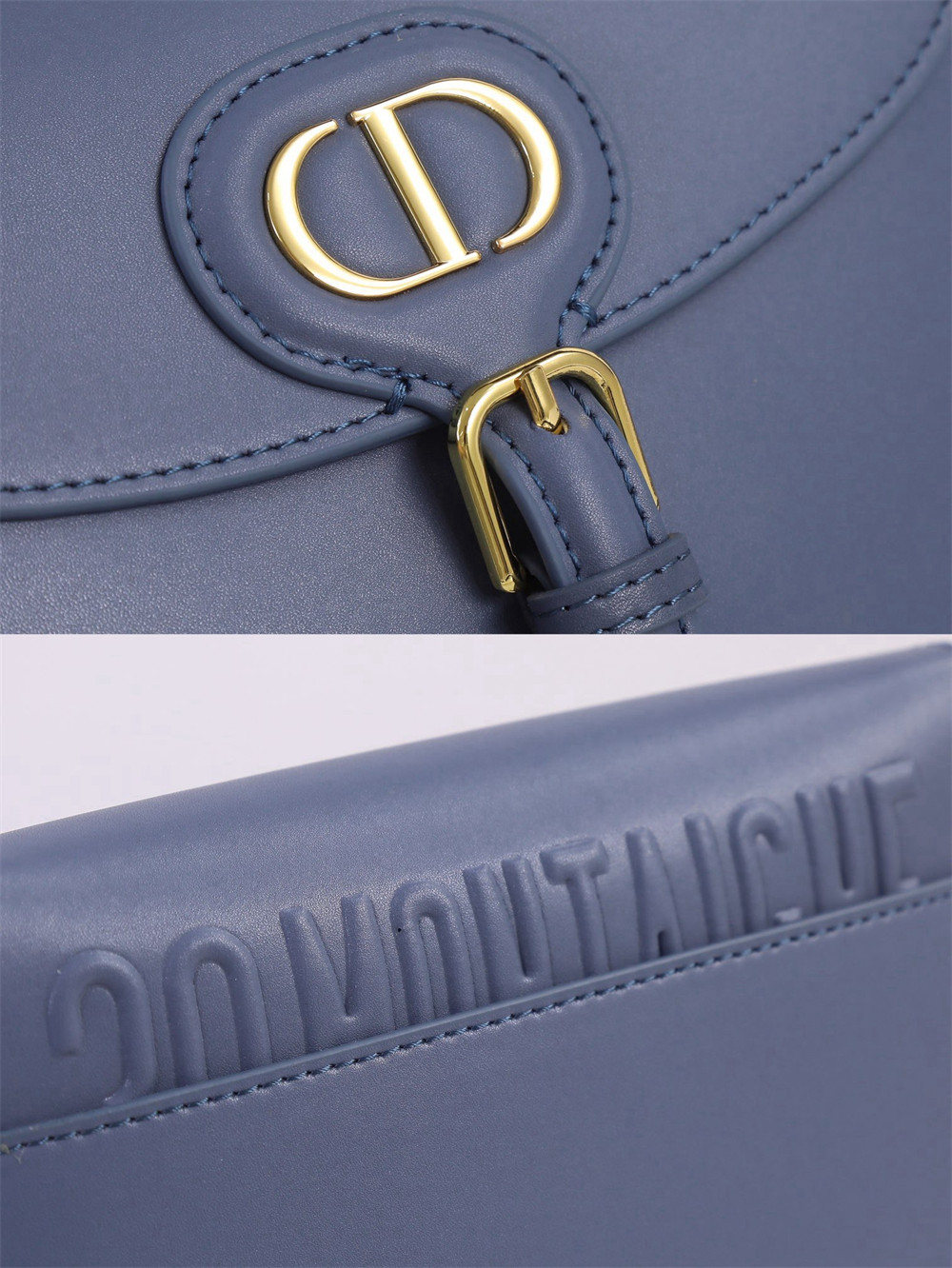 MEDIUM DIOR BOBBY BAG Navy Box Calfskin