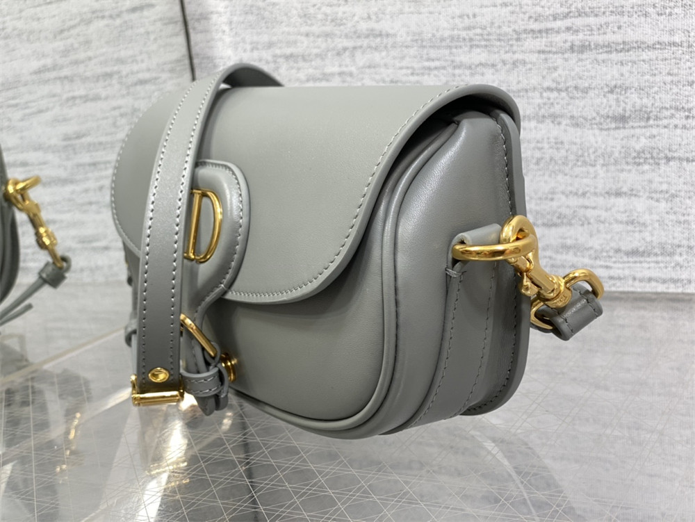 DIOR BOBBY EAST-WEST BAG Latte Box Calfskin Grey