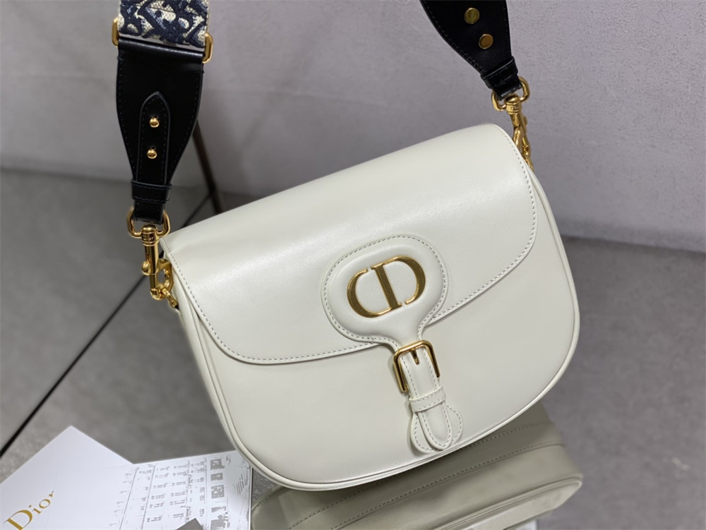 LARGE DIOR BOBBY BAG White Box Calfskin