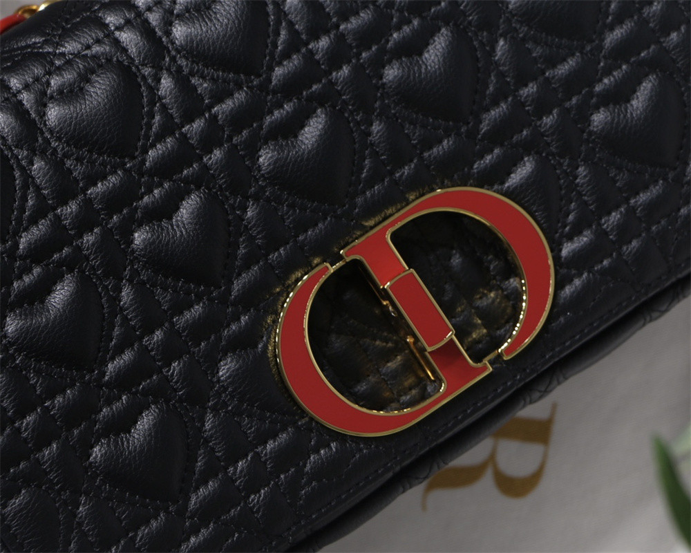 MEDIUM DIOR CARO BAG amour black 25.5 x 15.5 x 8 cm