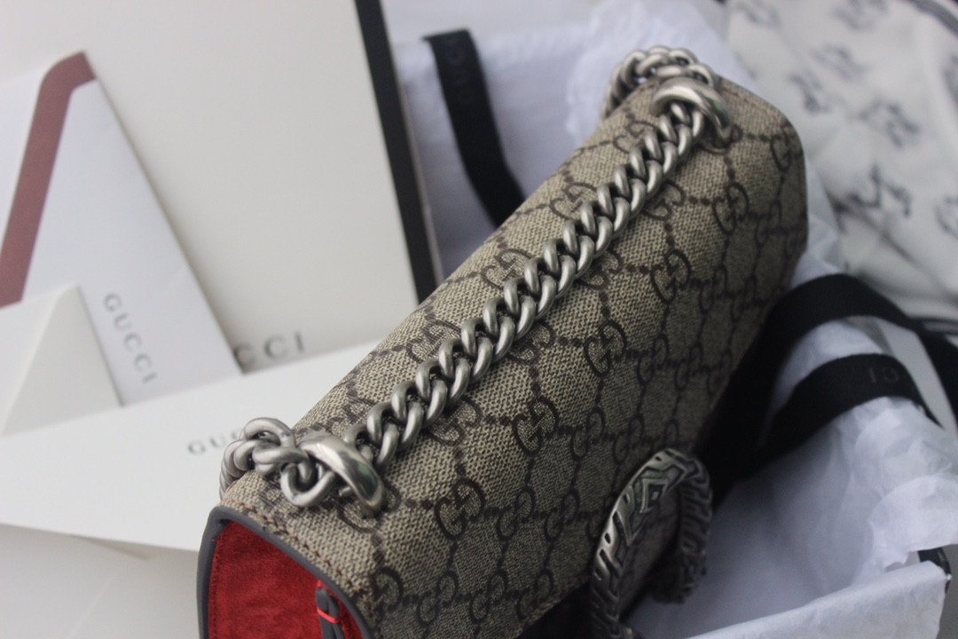 GUCCI DIONYSUS GG SUPREME MINI BAG 8"Wx5"Hx2.3"D