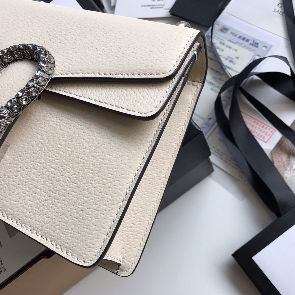 GUCCI DIONYSUS LEATHER MINI BAG 7.5"Wx6"Hx2"D