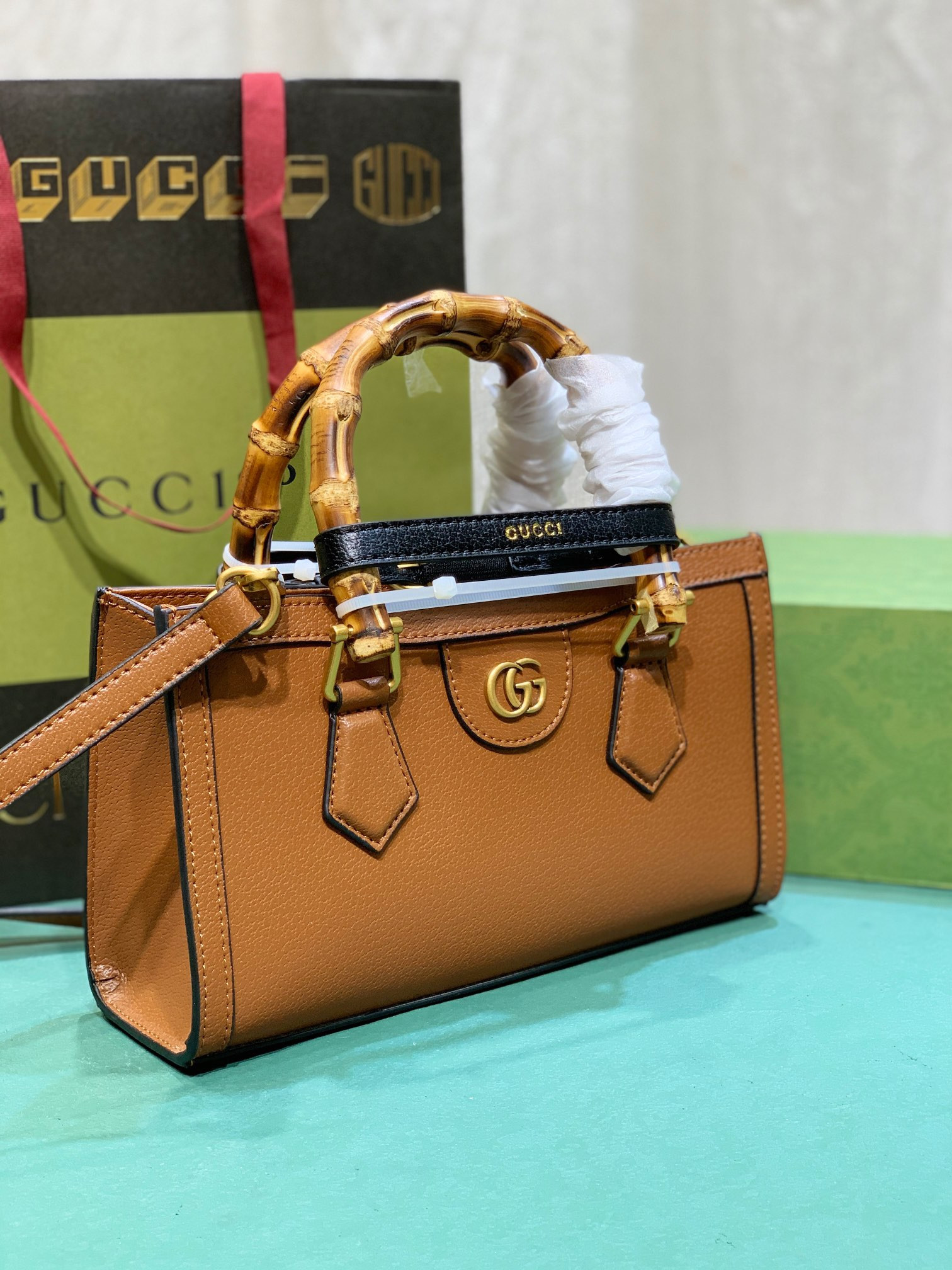 GUCCI DIANA SMALL SHOULDER BAG Brown 25W x 16H x 9D CM