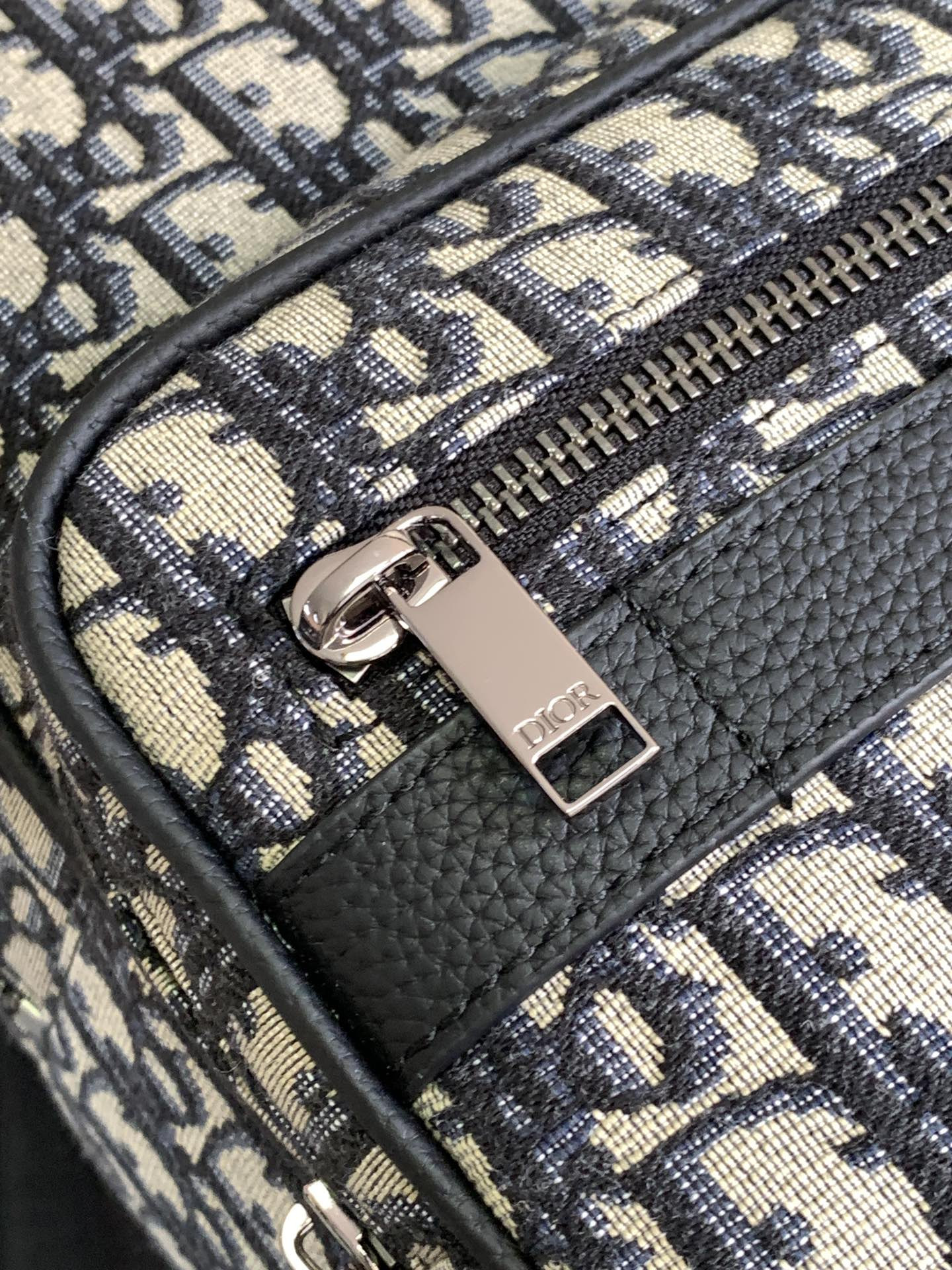 Dior Safari Backpack  Beige and Black Dior Oblique Jacquard 11 x 16 x 5.5 inches