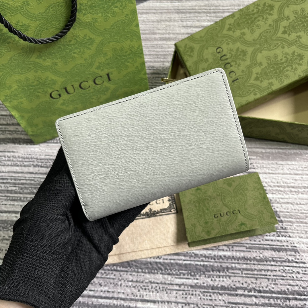 Gucci Script Zip-Around Wallet gray 14 x 18.5 x 3cm