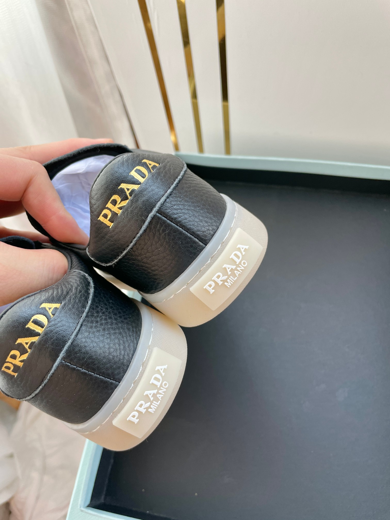 UA Prada Downtown nappa leather sneakers