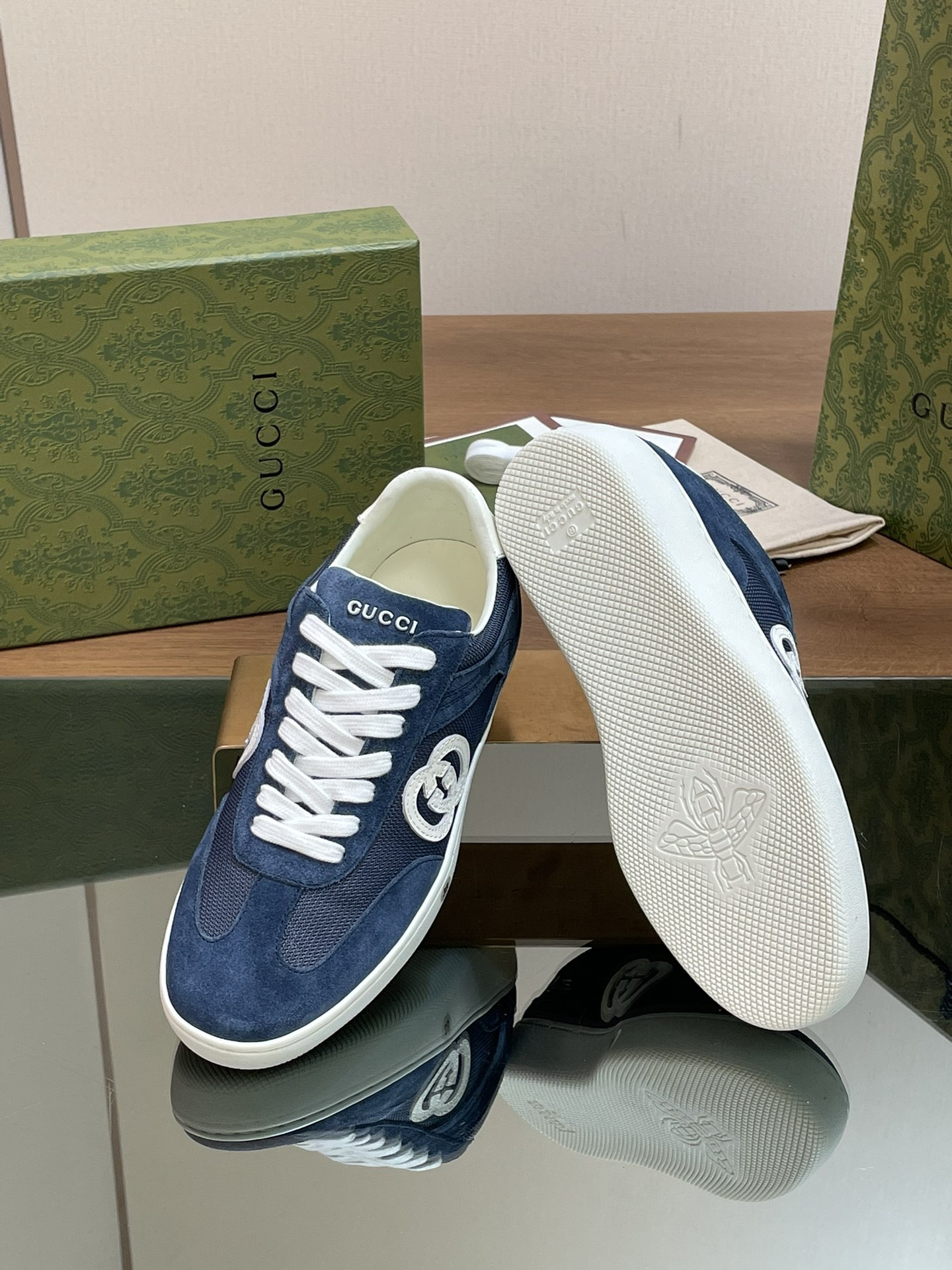 UA GUCCI INTERLOCKING G SNEAKER Blue