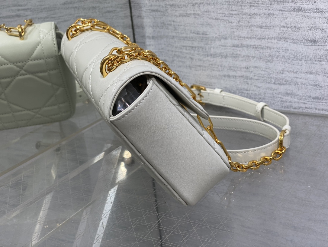 Dior Mini Dior Ange Bag Latte Macrocannage Calfskin 20 x 12 x 5 cm