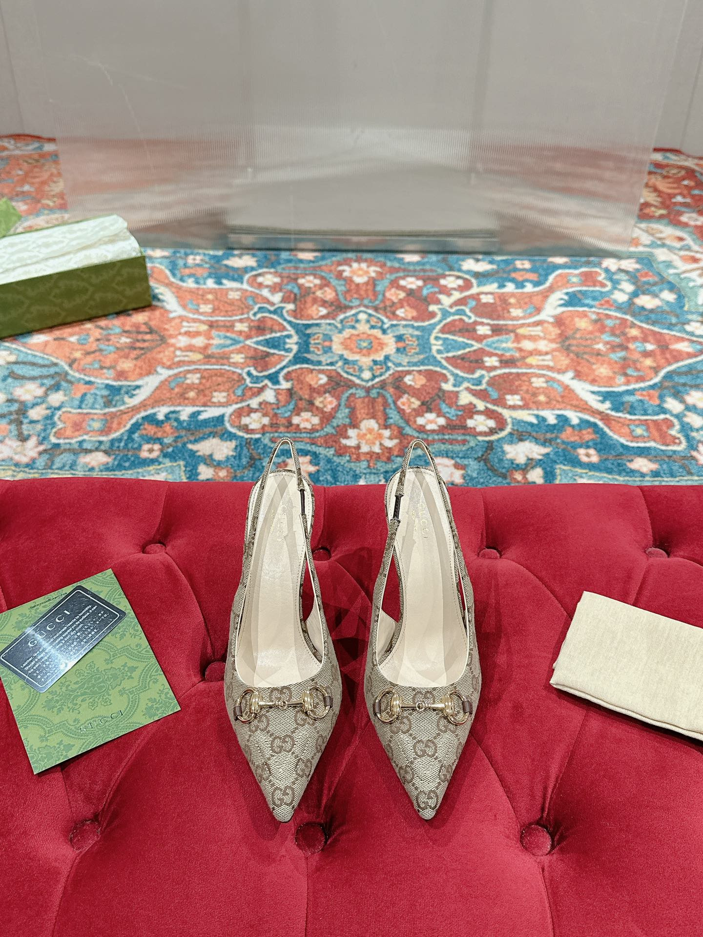 UA GUCCI HORSEBIT SLINGBACK PUMP HIGH HEEL