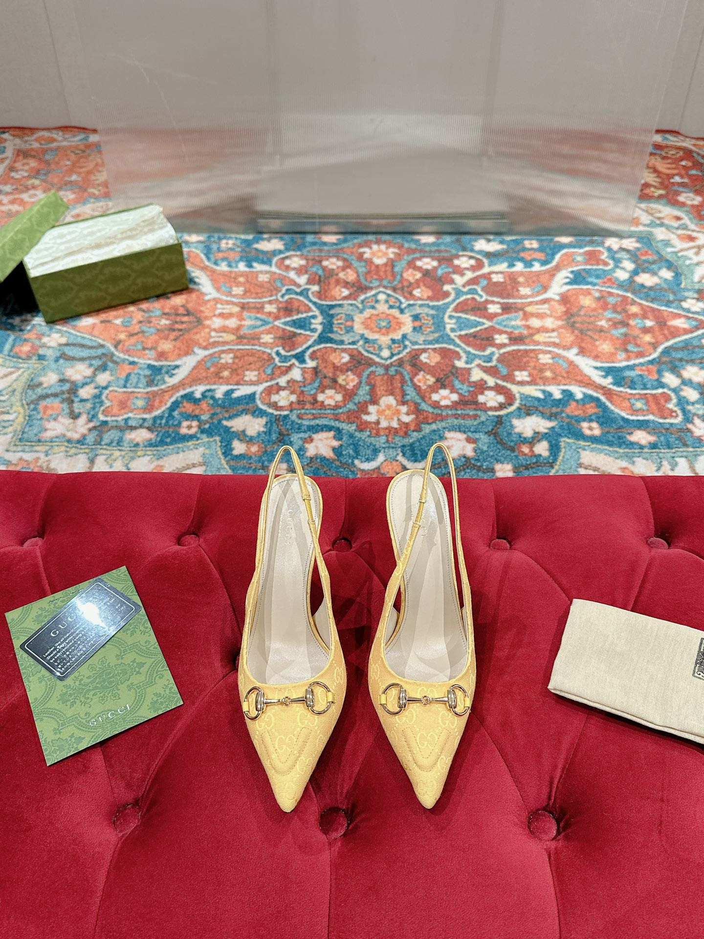 UA GUCCI HORSEBIT SLINGBACK PUMP HIGH HEEL