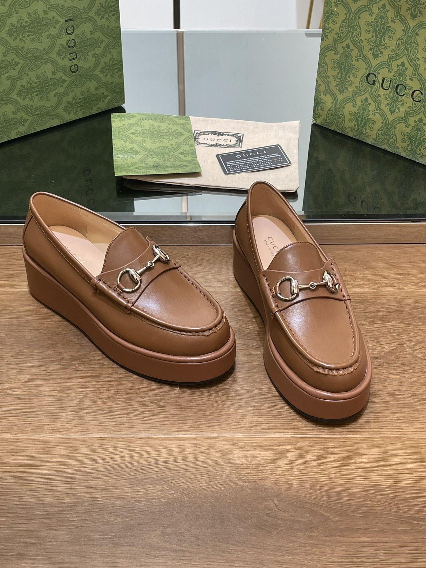 UA GUCCI HORSEBIT WEDGE LOAFER