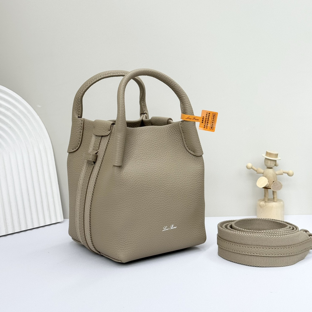 Loro Piana Micro Bale bag Grained Calfskin 23 x 16 x 14 cm