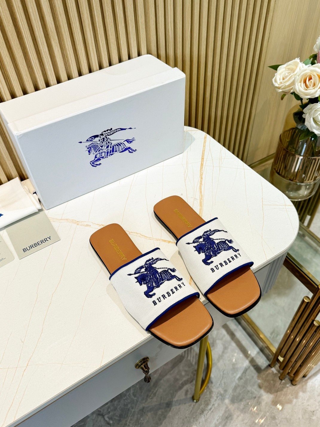 UA Burberry Slides