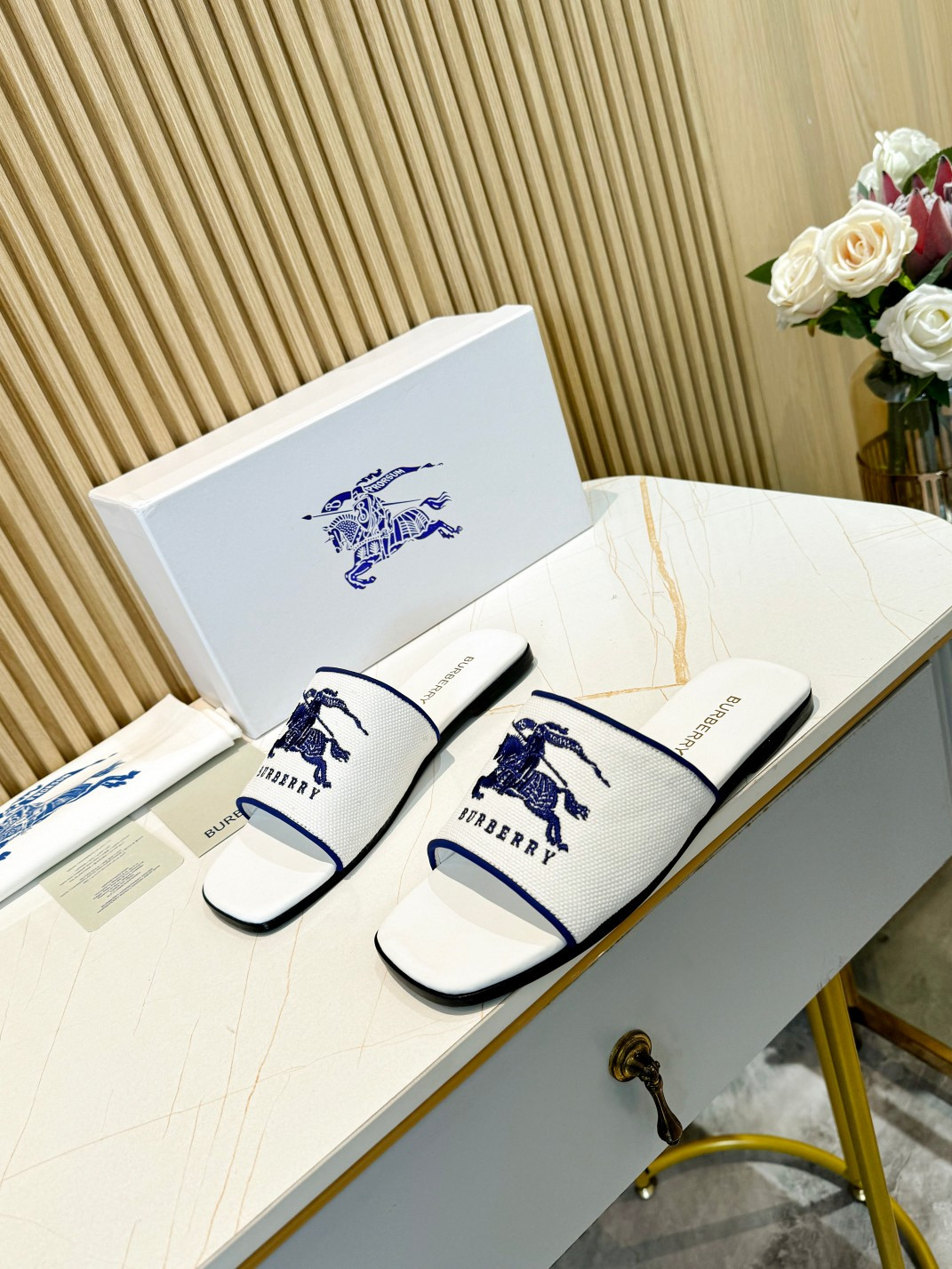 UA Burberry Slides
