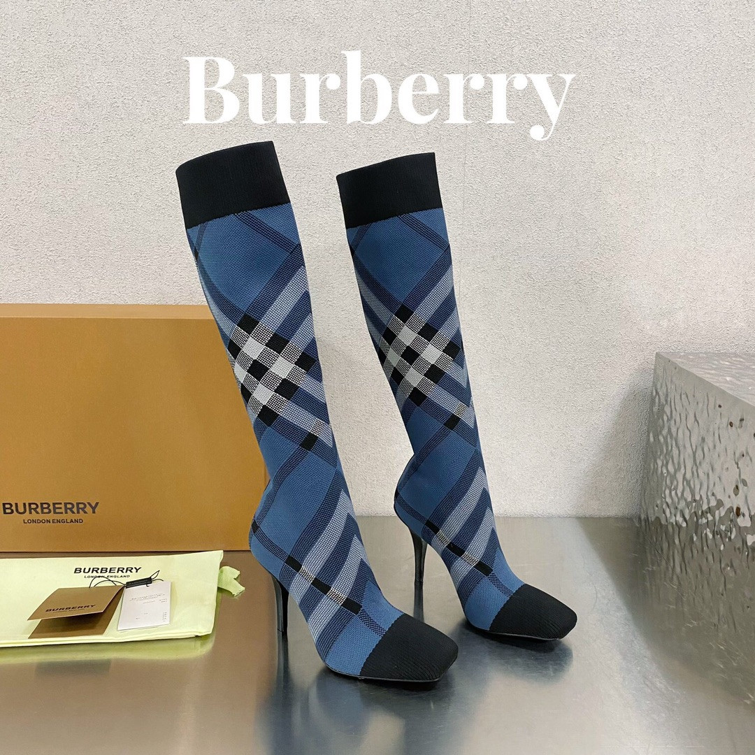 UA Burberry Check High Boots