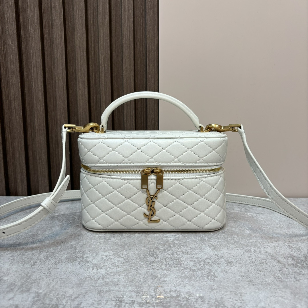 YSL GABY VANITY BAG IN LAMBSKIN 18 X 11 X 6.5 CM