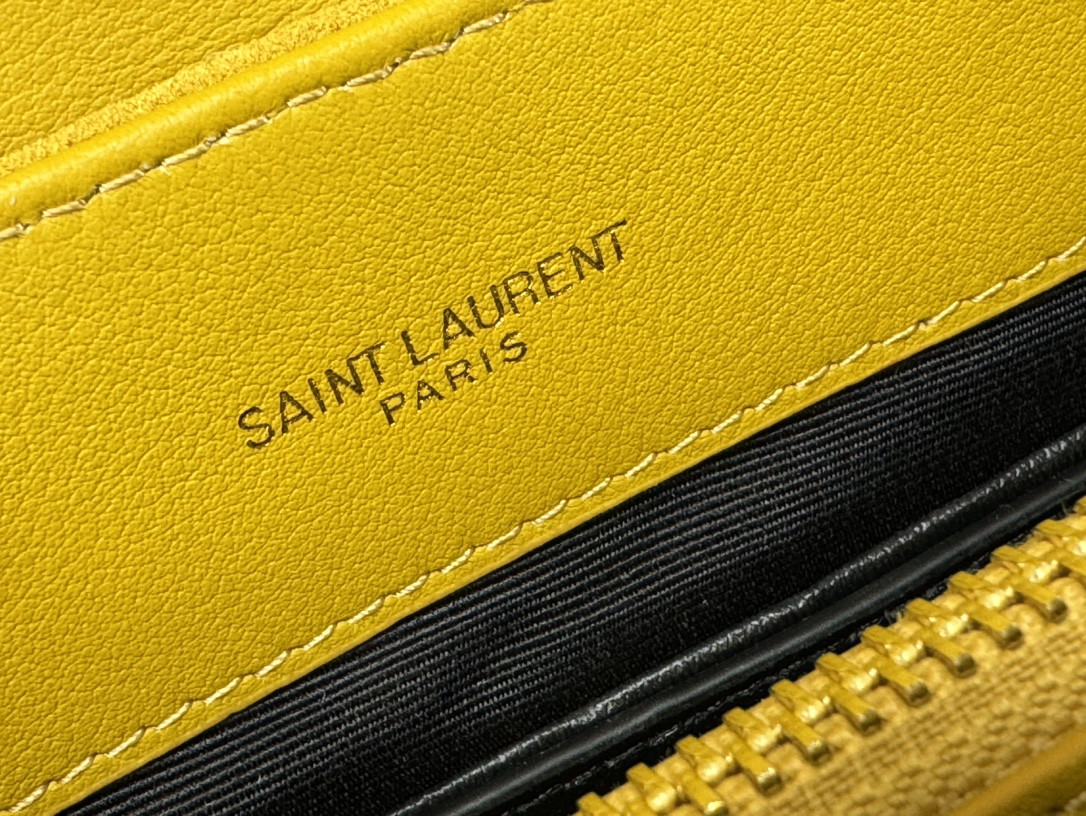 YSL LOULOU QUILTED SUEDE 23x17x9cm