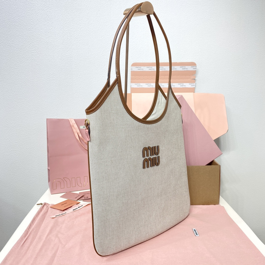 Miu Miu IVY canvas bag 40x35cm