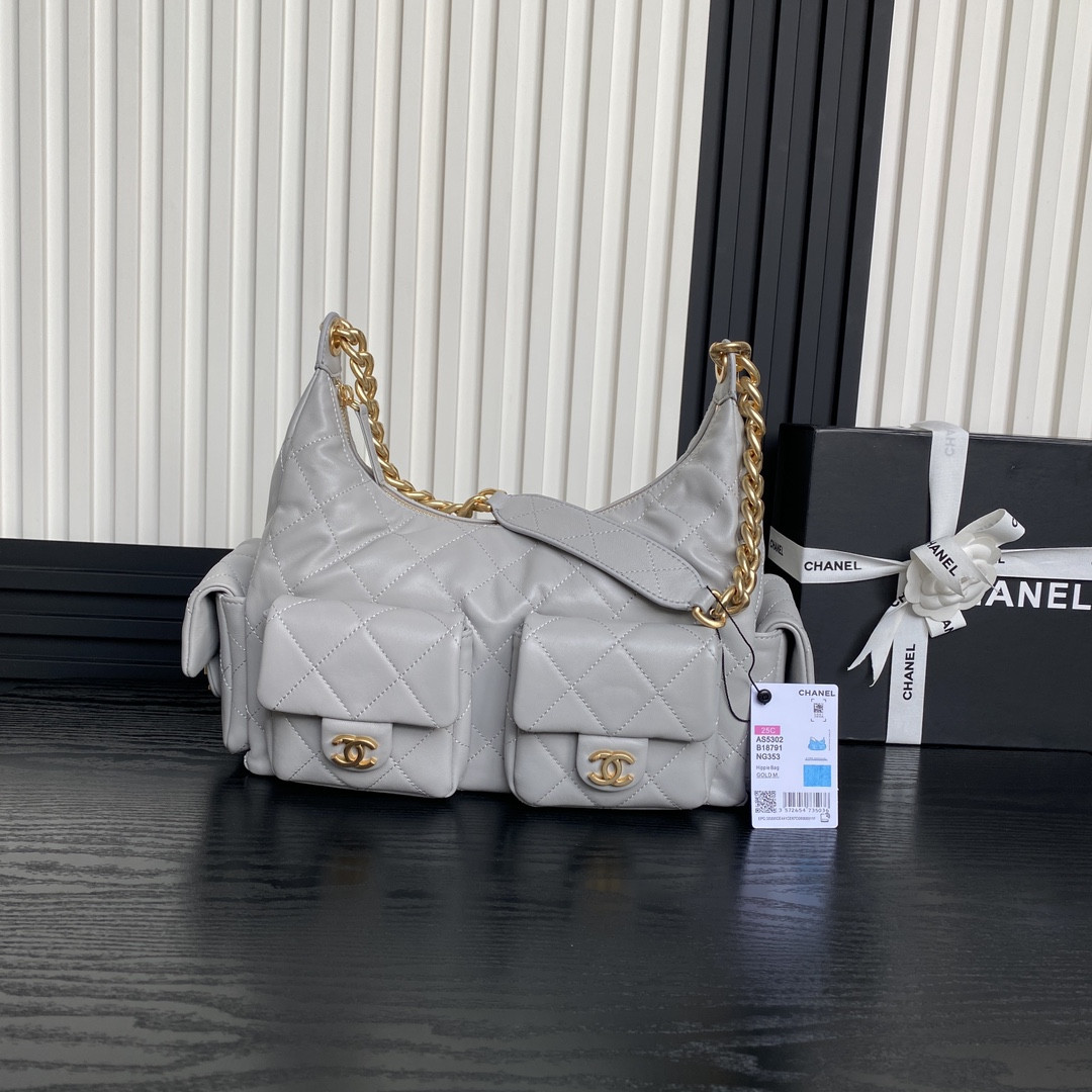 Chanel 25c Maxi Hobo Bag 27×35×18cm