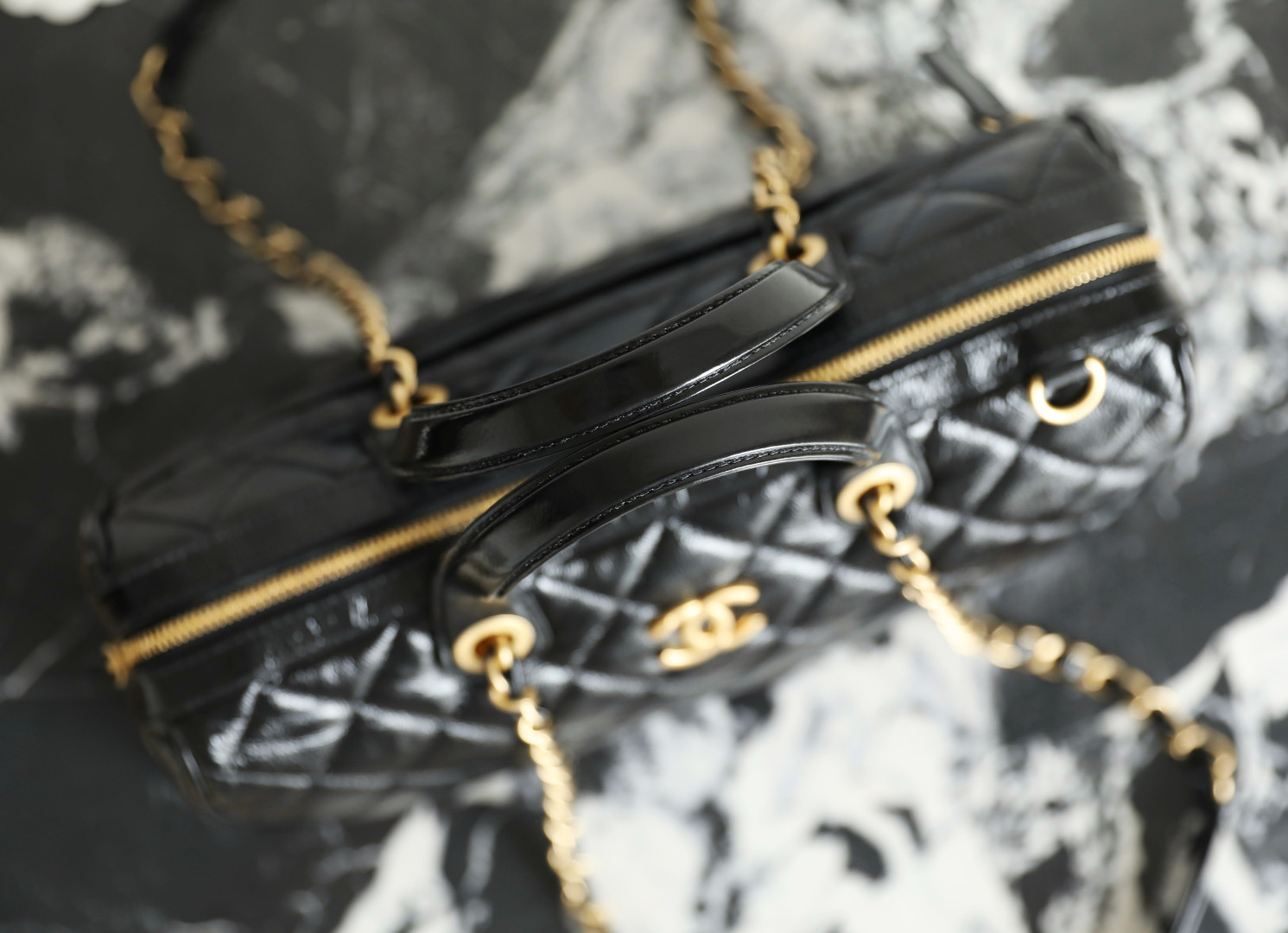 Chanel Large Bowling Bag AS5579 17x31x13cm