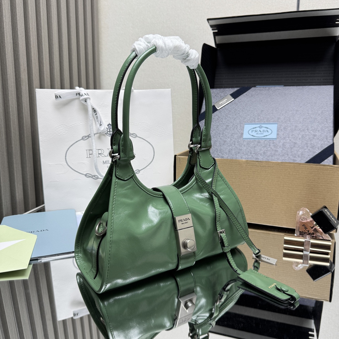 Prada Small Leather Tote Bag 18x26x12cm