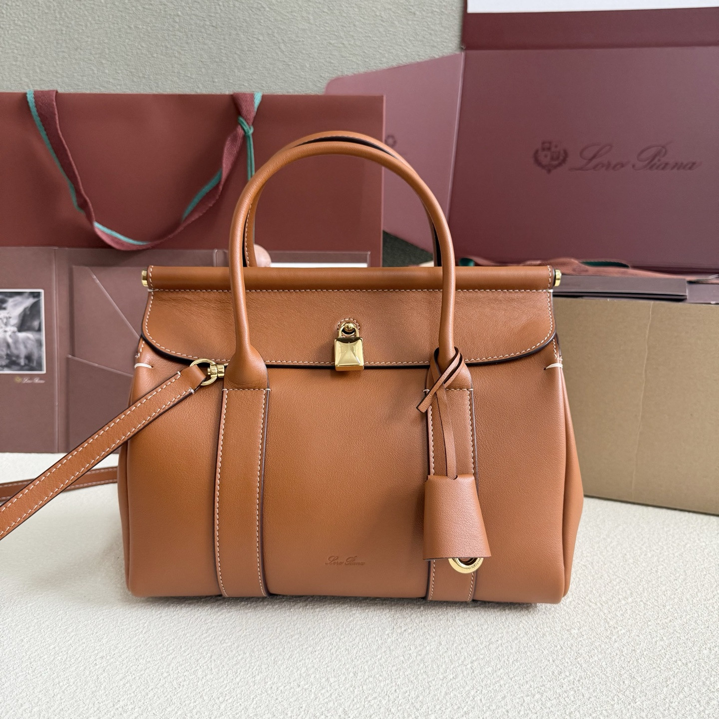 Loro Piana Loom L25  Calfskin 25x18x12.5cm